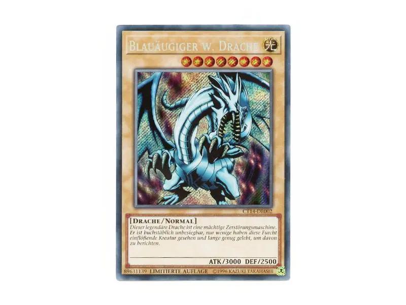 Blauäugiger weißer Drache CT14-DE002 - Secret Rare - BattleofCards