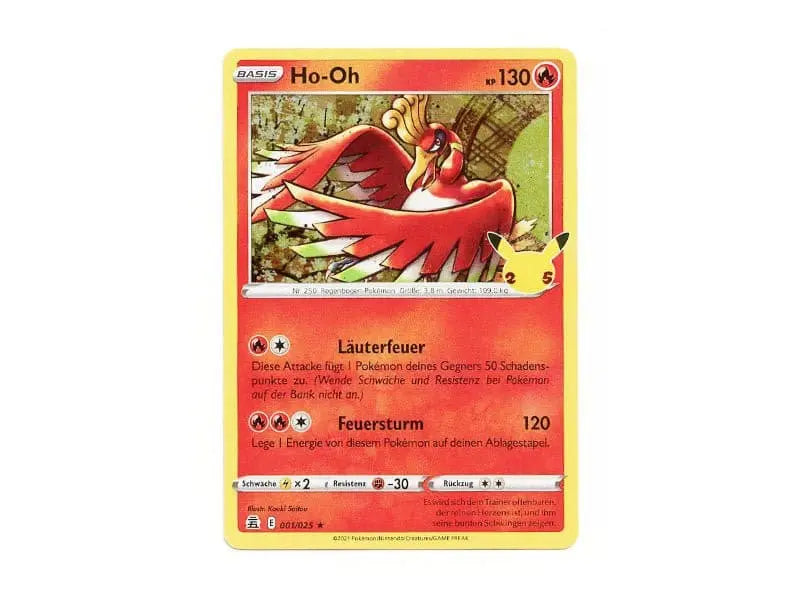 Ho - Oh 001/025 - Holo Rare - DE - Einzelkarten - BattleofCards