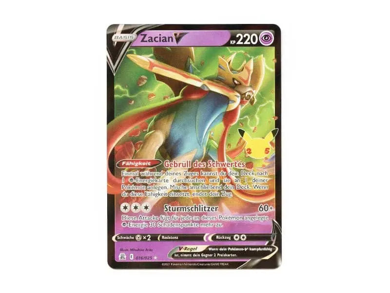 Zacian V 016/025 - Ultra Rare - DE - Einzelkarten - BattleofCards