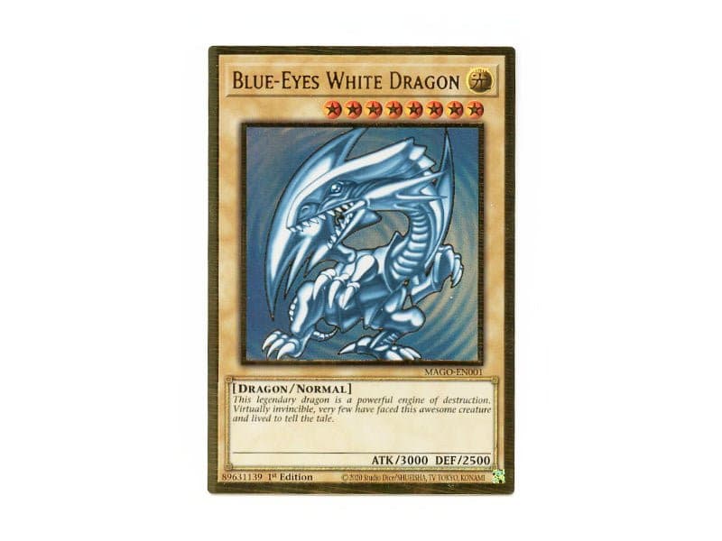 Blue-Eyes White Dragon MAGO-EN001 - Premium Gold Rare - BattleofCards