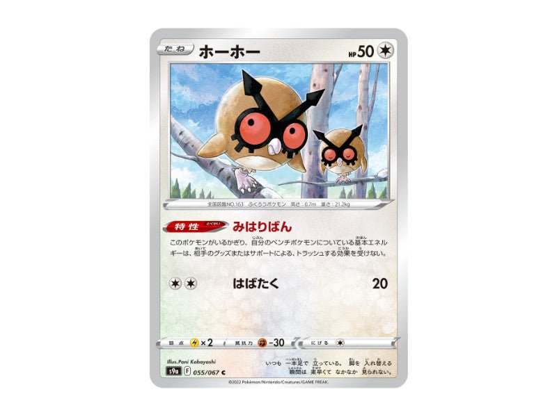 Hoothoot 055/067 - Common (s9a) - BattleofCards