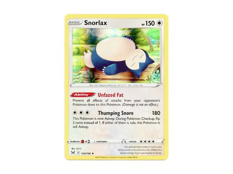 Snorlax 143/196 - Holo Rare - Einzelkarten - BattleofCards